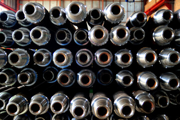 stack of steel pipes