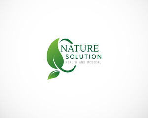 nature solution logo design template illustration vector