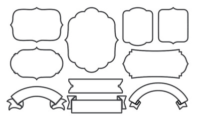 Set of frames border design