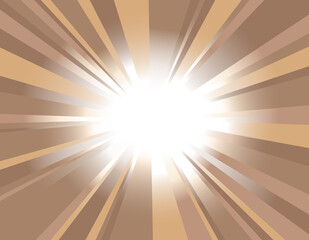Brown shiny and radially Sunburst Background.