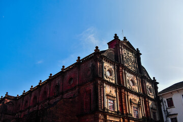 Basilica of bom jesus church in goa taken from lower angle