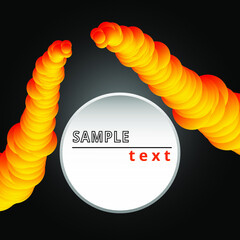 An image of abstract shapes on a dark background. Design of the cover, banners and presentations.