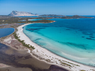 Sardegna: Spiaggia Lu Impostu, San Teodoro - Puntaldia. Veduta aerea