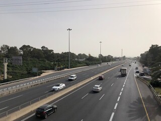 Fototapeta na wymiar top view of a highway in Israel