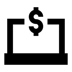 
A very well designed linear icon of online banking 

