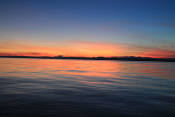sunset over the sea