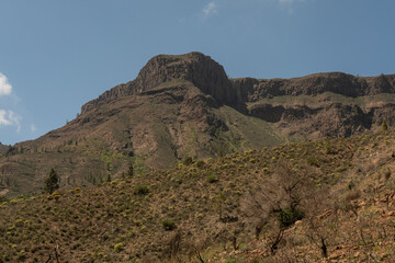 Fototapeta na wymiar Senderismo en el Barranco de Fataga, Gran Canaria