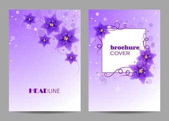 Modern vector templates for brochure cover in A4