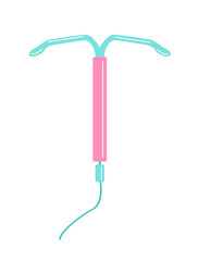 The method of IUD contraception is not isolated. Control and protection of pregnancy. Intrauterine device. vector illustration in a flat style.