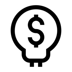 
A very well designed linear icon of financial idea 


