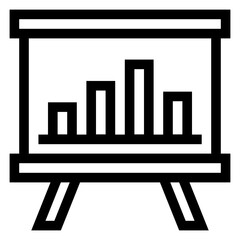 
Business presentation in linear style icon 

