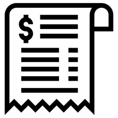 
A very well designed linear icon of invoice 

