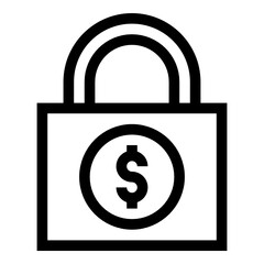 
Financial security in linear style creative icon 

