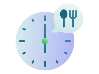 open fasting ramadan time single isolated icon with smooth style