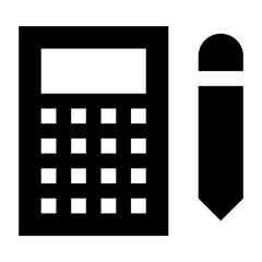 
A very well designed linear icon of calculations 


