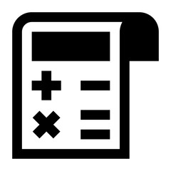 Obraz premium A very well designed linear icon of calculation paper