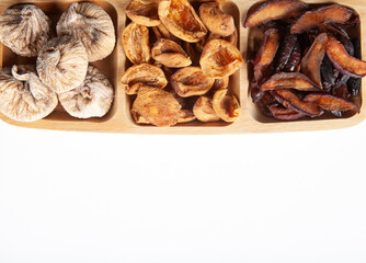 Healthy food .. Dried fruits, dried figs, dried plum, dried apricots