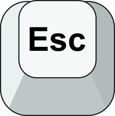 Esc (Escape) keyboard button icon.