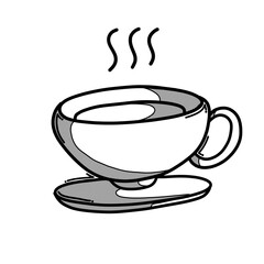 coffee doodle vector icon. Drawing sketch illustration hand drawn line eps10