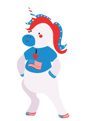 usa patriotic unicorn