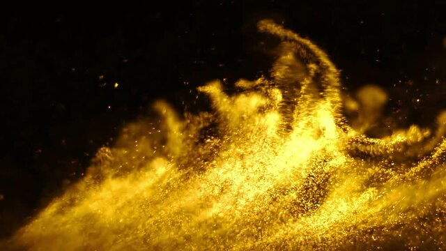 Abstract Yellow Particles Flow, Award Background