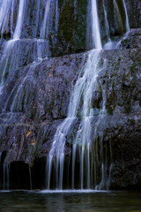 Spring in Gorg De L Olla waterfall in La Garrotxa, Girona, Spain