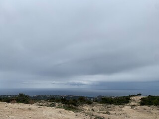 storm clouds over the mountains