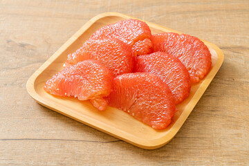 fresh red pomelo fruit or grapefruit