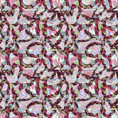 Stylish abstract seamless geometric pattern. Hand-drawn mosaic in red tones. Colorful design for womens accessories, sportswear and goods, fabrics, packaging, home textile, t-shirts, decor, backpacks