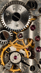 Fototapeta na wymiar desktop wallpaper, metal clockwork gears 
