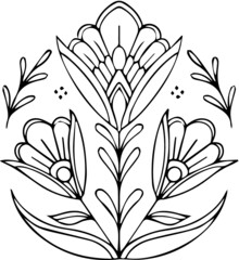 Flower Tattoo Stencil Ready Vinyl Cut