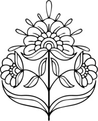 Floral Tattoo Stencil Vinyl Cut