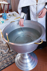 Details of the rite of baptism in the church