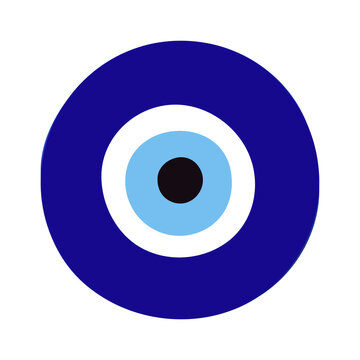 Glass Islamic, Greek Amulet. Evil Eye Protection Sign.