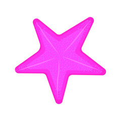 vector icon pink starfish  on white background