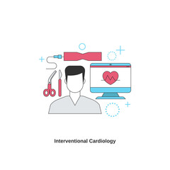 Interventional cardiology concept.