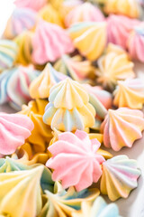 Unicorn meringue cookies
