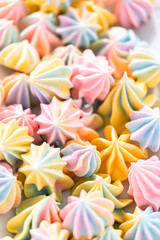 Unicorn meringue cookies