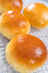 Baking brioche buns
