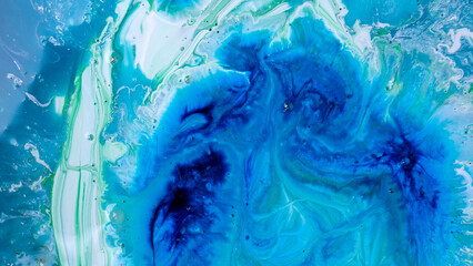 The colors of the aqueous ink are translucent. Abstract multicolored marble texture background