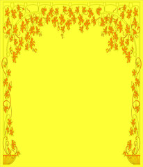 Potiche et Glycines Art Nouveau