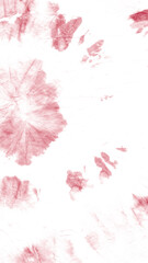  Pink Bleach Dye. Tie Wash Soft Pattern.  Bright