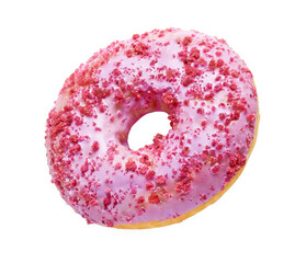 flying pink donut