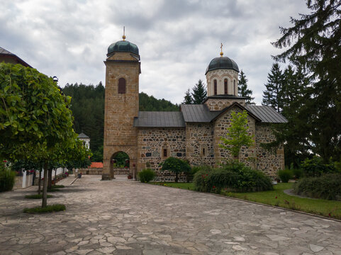 Monastery Ozren dedicated to Saint Nicholas, serbian orthodox temple in village Kaludjerica, Petrovac municipality on mountain Ozren, Bosnia and Herzegovina
