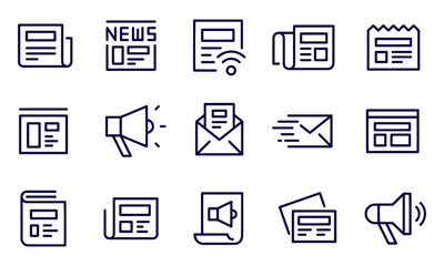 Obraz premium News Icons Set icons vector design 