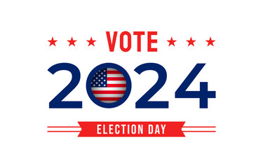 2024 United States of America presidential election vote banner.
