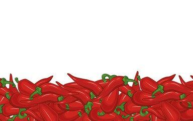 Spices and herbs. Horizontal background. Hot red pepper.