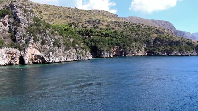 A section of the beautiful Infreschi inlet, a beach proclaimed as one of the most beautiful in Italy. Lentiscosa, Salerno.