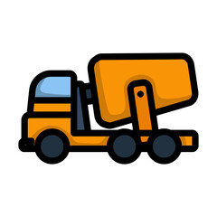 Icon Of Concrete Mixer Truck