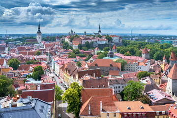 Tallinn capital of Estonia view from above